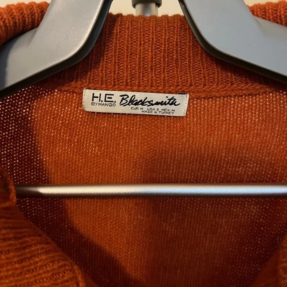 H.E. by Mango Blacksmith Wool Blend Sweater Size Small